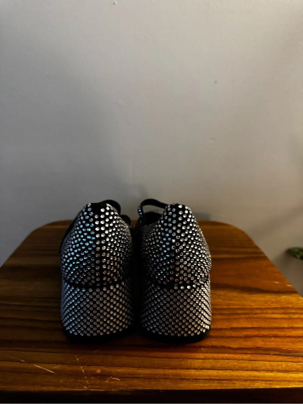 Jeffrey Campbell Black Crystal Mary Jane Flats